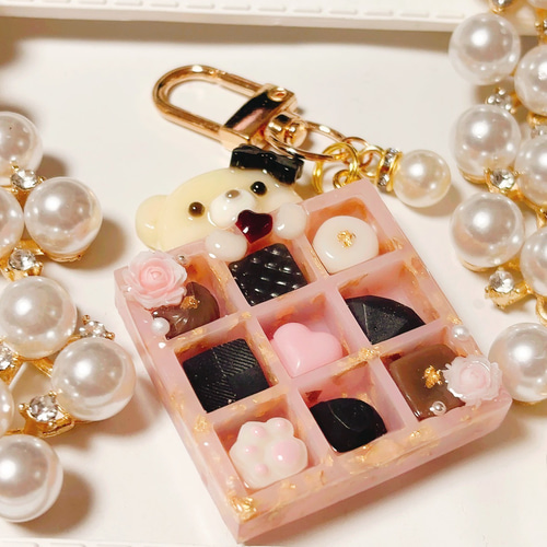 くまさんのチョコレートボックス◇シャカシャカキーホルダー くまさんのチョコレートボックス◇シャカシャカキーホルダー