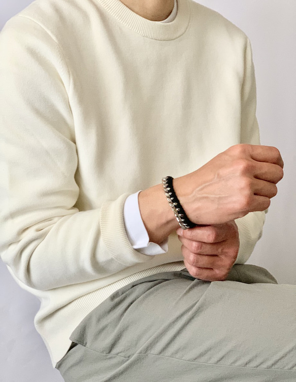 Woven Curve Chain Bracelet ブレスレット uomo 通販 17392578