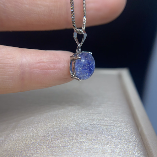 天然無処理 デュモルチェライト ペンダント No162252 ネックレス  