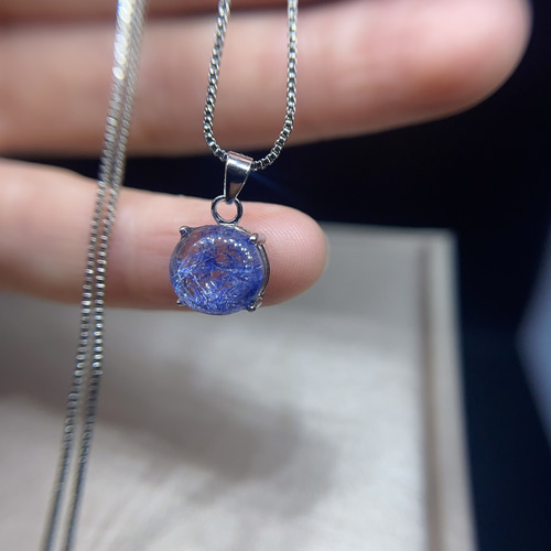 天然無処理 デュモルチェライト ペンダント No162252 ネックレス  