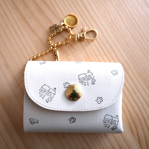 petit wallet " little house & florets " 第1張的照片