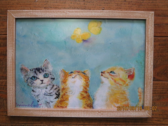 「Creema限定 春の福袋」てふてふ　絵を飾る暮らし　プラス　猫の手もかりるよカード１まい 7枚目の画像