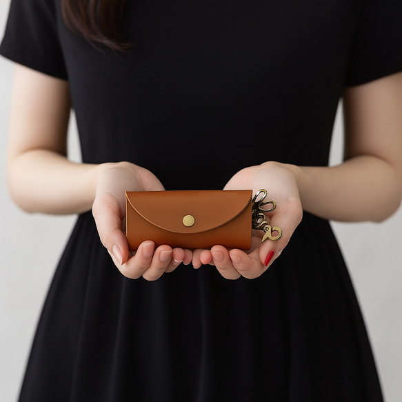 コロンと可愛い シンプルが一番】 日本製 本革 栃木レザー 3連 キー