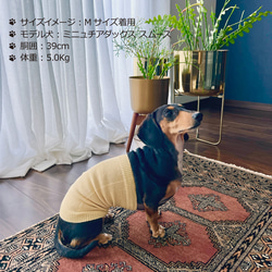 シルクメランジ ワンちゃん(超/小型犬)用 ロングタイプ 腹巻き S/M/Lサイズ 3枚目の画像