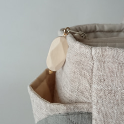 rose applique standard bag [beige] 8枚目の画像