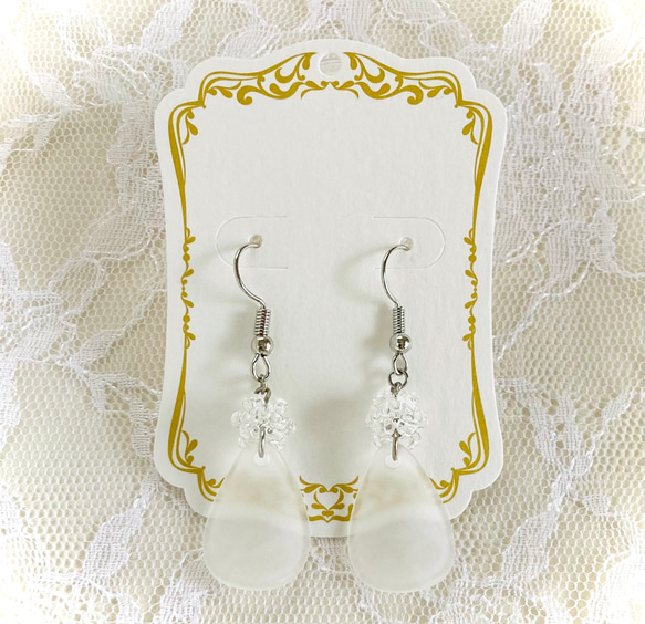 ビーズのピアス 2枚目の画像