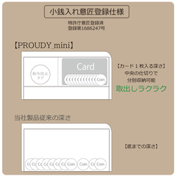 【...to®・PROUDY_mini】・「最大20枚のカード」を膨らまずに収納可能。「美しく並ぶ」整う長財布 8枚目の画像