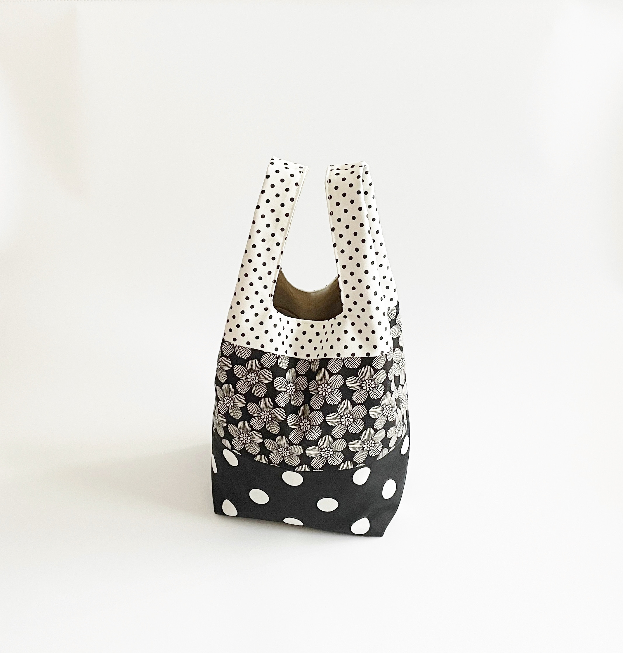 エスニック パッチワーク エコバッグ ベージュ再構築ハンドメイド パッチワークエコバッグ⑧ L #パステルピンクミックス | a