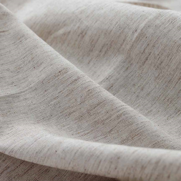 自然素材 綿 コットン 100％ カーテン「ホノカ ベージュ」スラブ 杢調 ナチュラル シンプル 8枚目の画像
