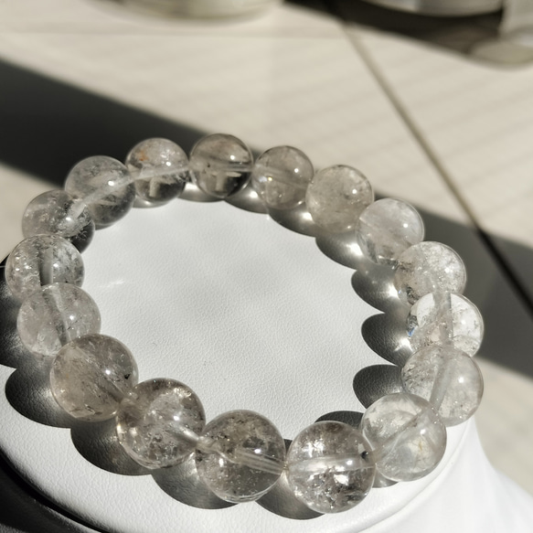 ヒマラヤ水晶ブレスレット[cNDb]大粒約13mm 【式神封入