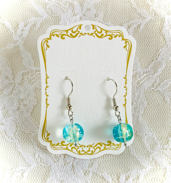 ビーズのピアス 5枚目の画像