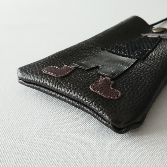 annco leather mobile case [black] 5枚目の画像