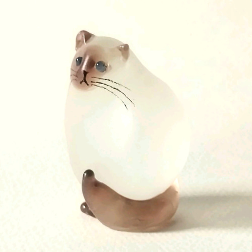 ビンテージNYBRO社製　猫のガラスオブジェ　おまけ付き ビンテージNYBRO社製 猫のガラスオブジェ おまけ付き
