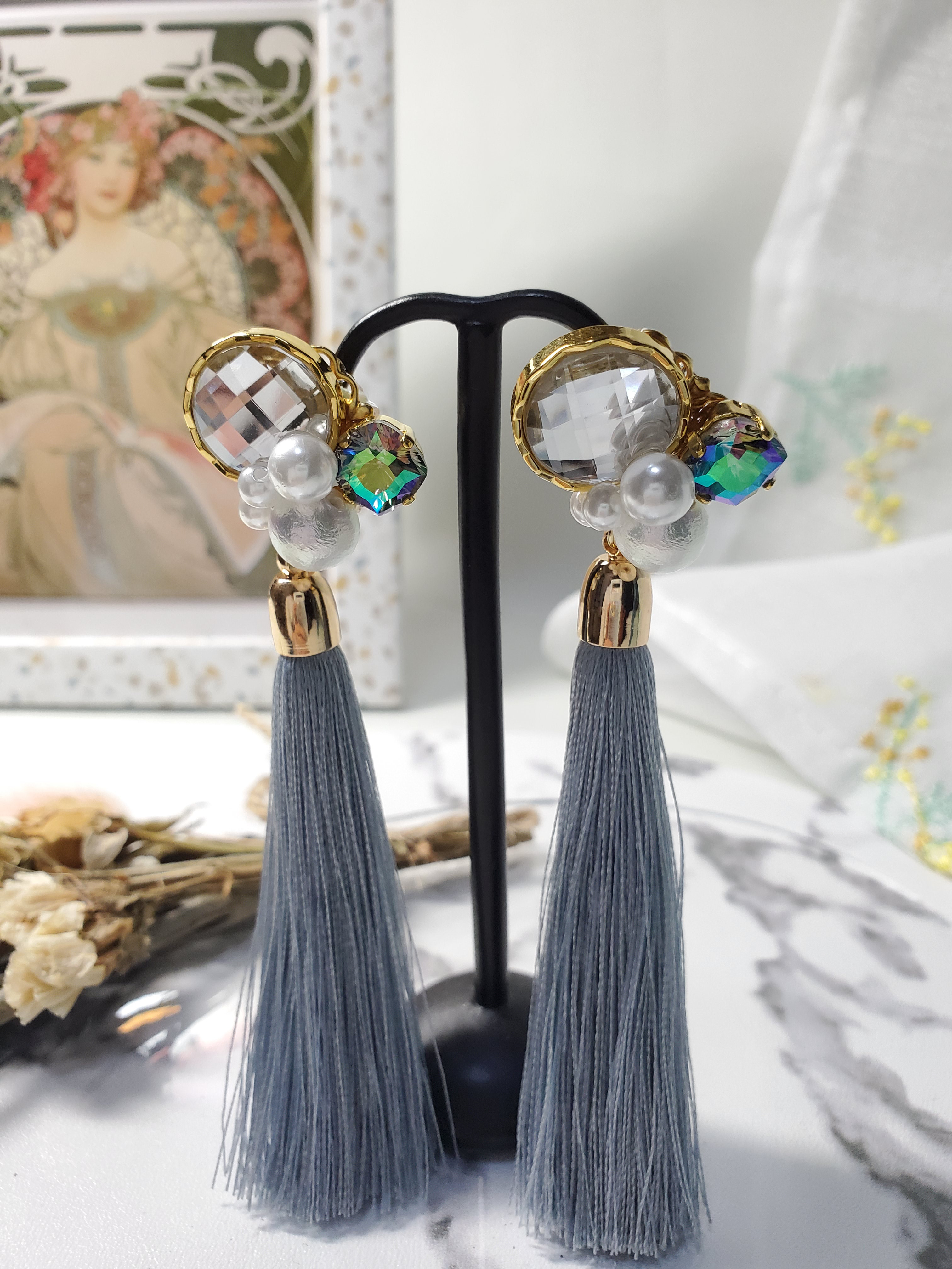 タッセルのアクセサリー イヤリング/ピアス イヤリング