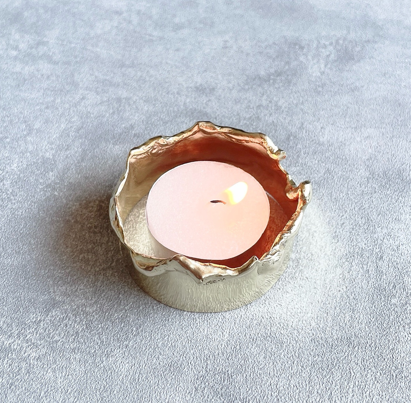 『灯』 真鍮のキャンドルカバー