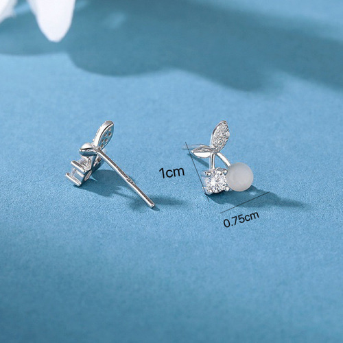 シルバー925 小ぶり さくらんぼ ピアス つけっぱなし 小さめ シルバー925 小ぶり さくらんぼ ピアス つけっぱなし 小さめ