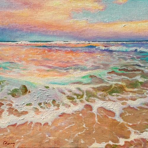 画家 手描きの油絵「チェリー」 絵画