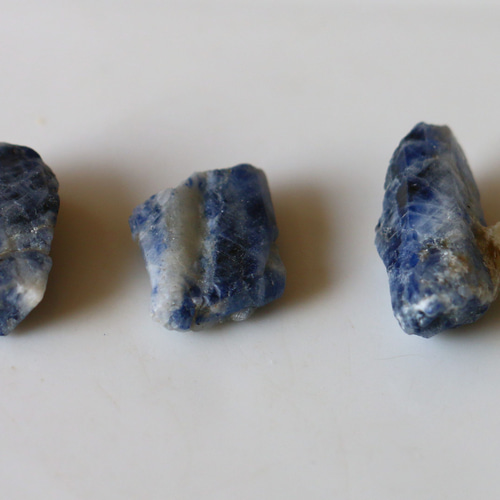 52.7ct 天然石 ブルーサファイア 原石 3個セット アフガニスタン産