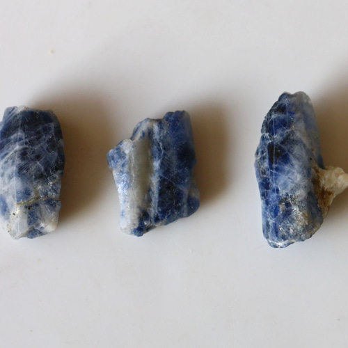 52.7ct 天然石 ブルーサファイア 原石 3個セット アフガニスタン産 