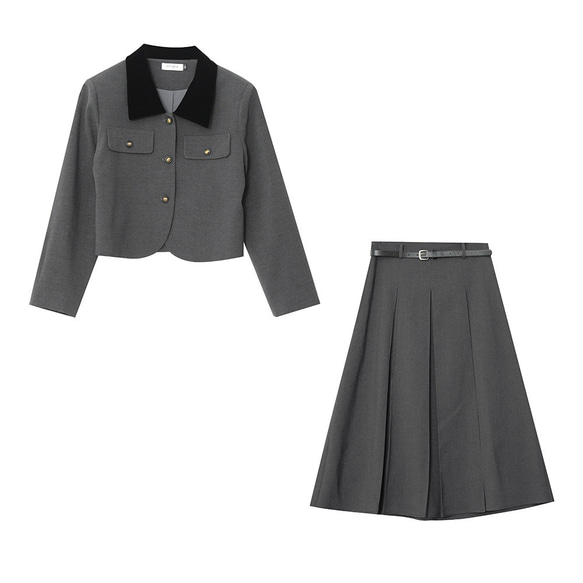 春新作 XL~5XL 英国スタイルのスーツジャケット スカート 大きいサイズ 着痩せ ol 通勤 おしゃれ 入学 8枚目の画像