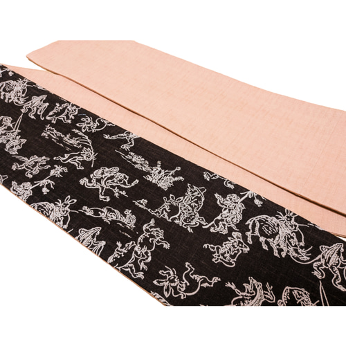 みおこ　名古屋帯　名古屋　帯　鳥獣戯画　仕立て品　新品未使用　夏帯 楽天市場】名古屋帯 未使用 ベージュ 鳥獣戯画 西陣織 田中伝