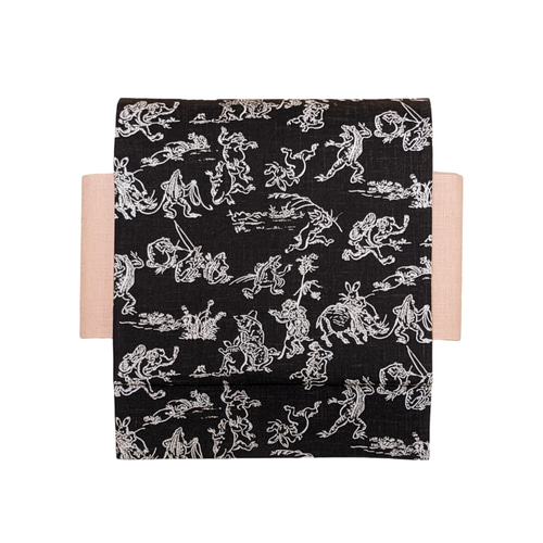 ファブリック名古屋帯【鳥獣戯画】 和装小物（帯・半襟） 寿々女キモノ