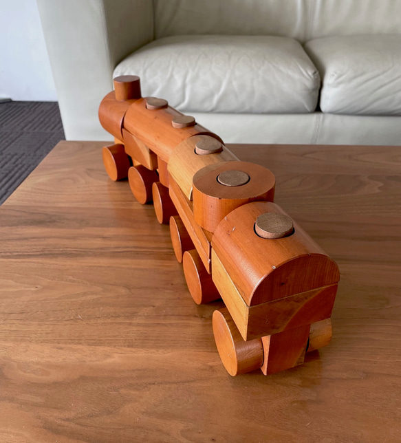 汽車つみき　玩具初のグッドデザイン受賞作　もっとも初期のヴィンテージリペア品　20%お値引き中 7枚目の画像