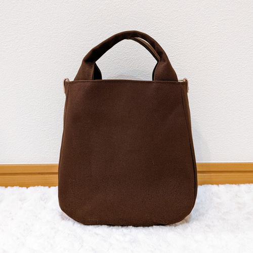 1758．ティーカッププードル柄2wayショルダーバッグ ベージュ