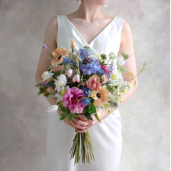 再販!!大人カラフルブーケ/海外風ブーケ/ウェディングブーケ/リゾート