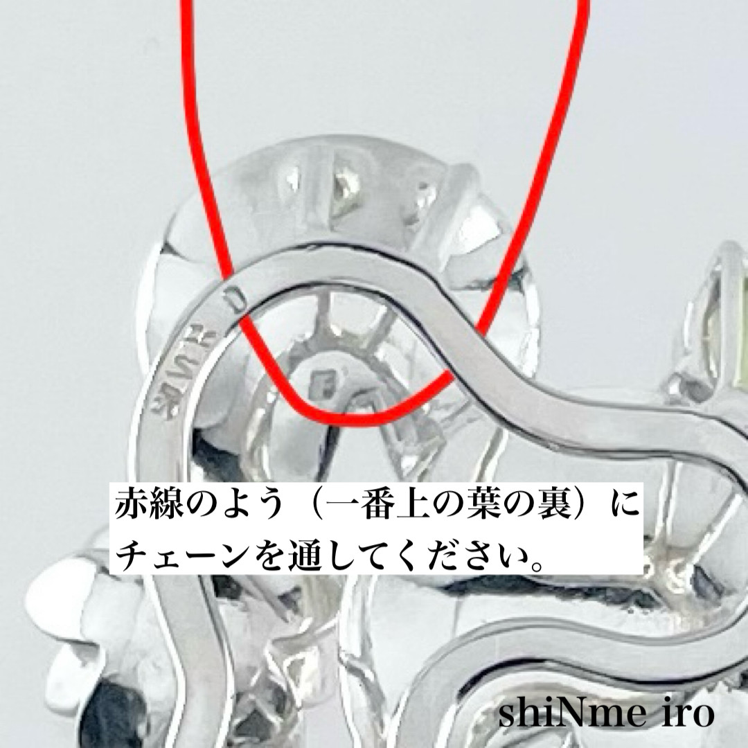 silver950ペンダント　睡蓮　トパーズ　サファイア　ダイヤモンド