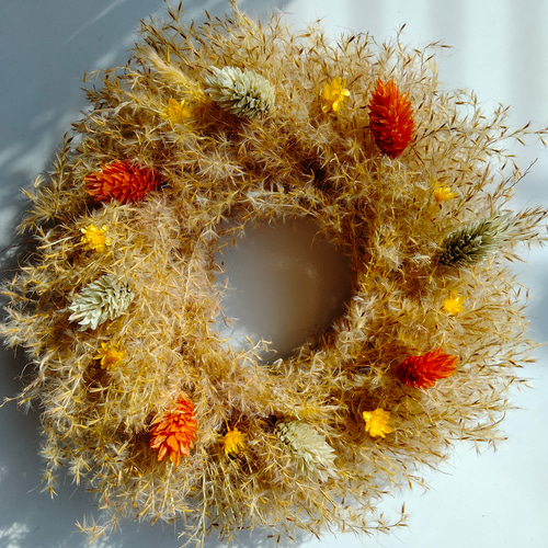 ナチュラルリース〜ススキ ナチュラルリース〜ススキ