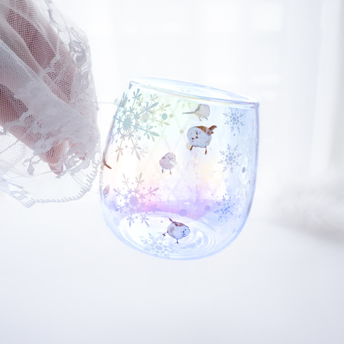 2581】ぷっくりシマエナガちゃん(Bー3)カラフルオーロラホロ入り 2581