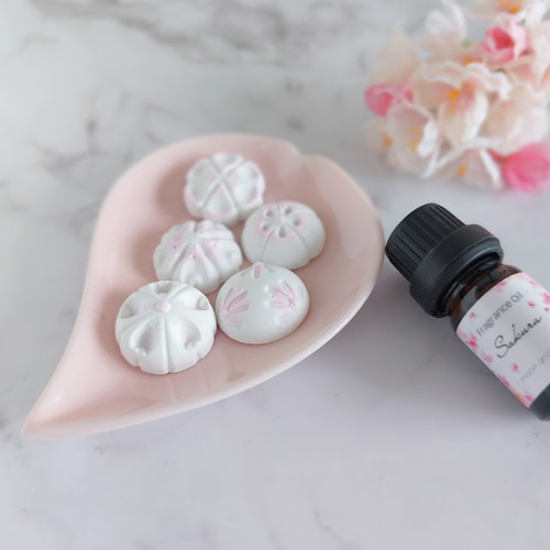 ギフトセット「砂糖菓子みたいなアロマストーン」形が選べるお皿と