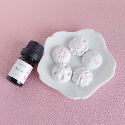 ギフトセット「砂糖菓子みたいなアロマストーン」形が選べるお皿と