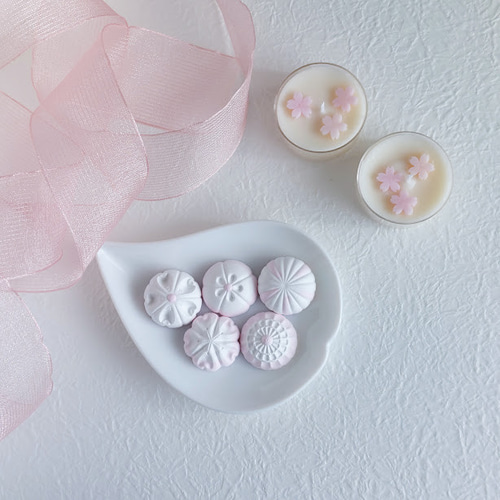 ギフトセット「砂糖菓子みたいなアロマストーン」形が選べるお皿と