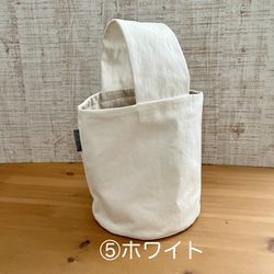 【特集掲載】★太めの持ち手が可愛い❤️ワンハンドルバケツ型バック★洗いざらし加工した帆布！ 20枚目の画像