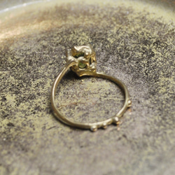 真鍮・ペリドットの指環：《ともし火の指環/Bague veilleuse》 6枚目の画像