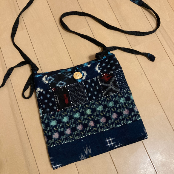 久留米絣】絣リメイク ミニショルダーバッグ/ポシェット