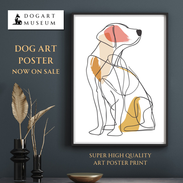 絵画　犬の絵　ラブラドールレトリーバー DOG FAMILY「ラブラドール・レトリーバー 」手描き作品 額付