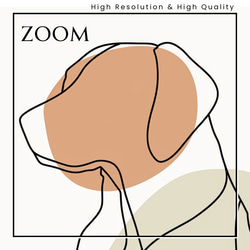 【犬と線 - ラブラドールレトリバー犬 No.3】モダンアートポスター ラインアート 犬の絵 犬の絵画 犬のイラスト 3枚目の画像