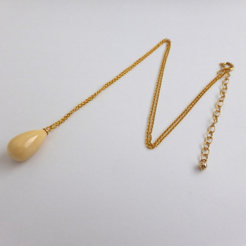 マッコウクジラ歯 雫ペンタントトップ ネックレス・ペンダント