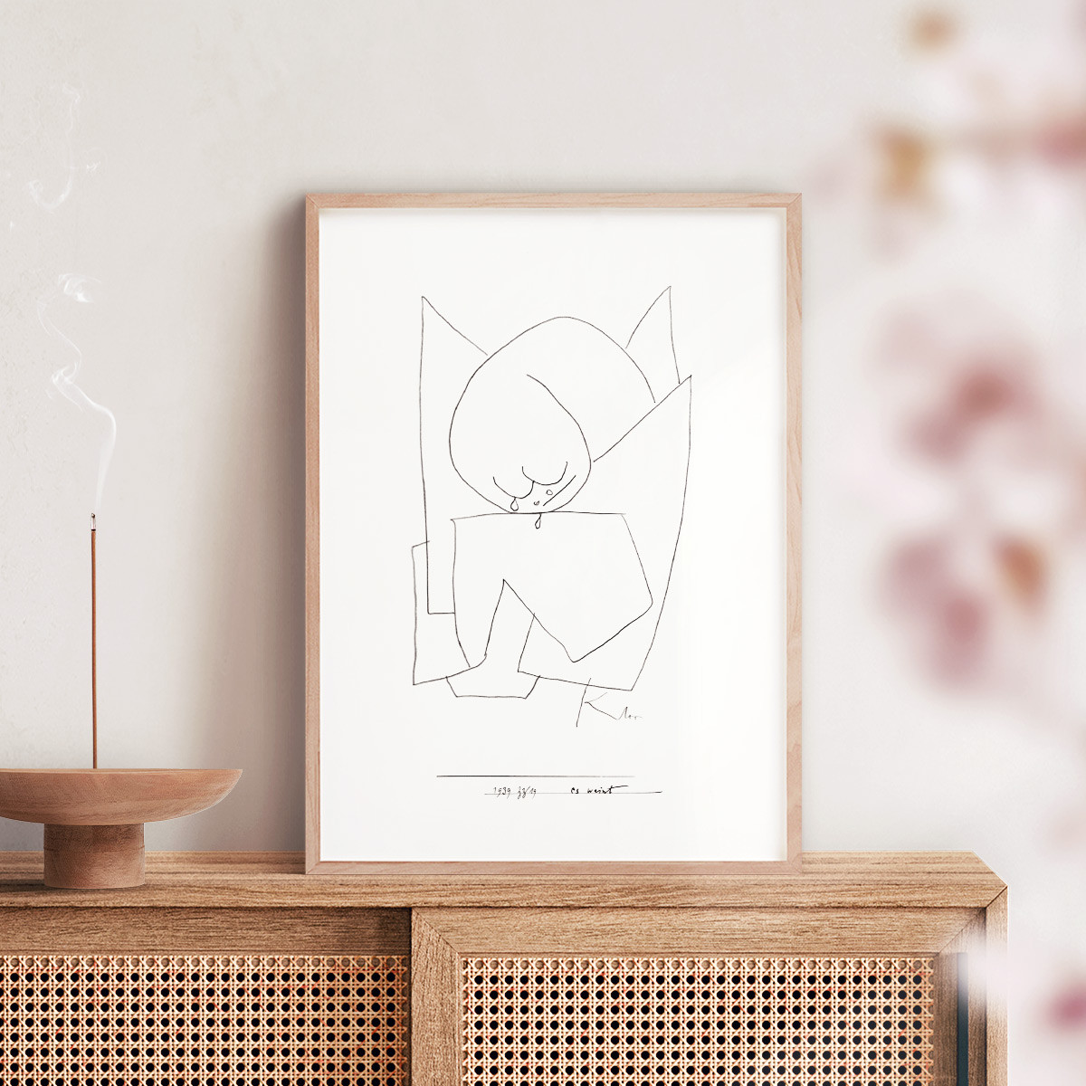 絵　ポスター 天使と獅子の絵画