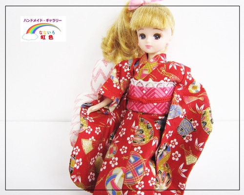 【2024】お歳暮・冬ギフト | 高島屋オンラインスト リカちゃん用着せ替え服】和柄・手毬柄・赤・振袖・帯セット 人形