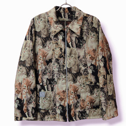 SSD猫柄 ゴブラン織り ジャケット ジャケット Hand Made :SSD 通販