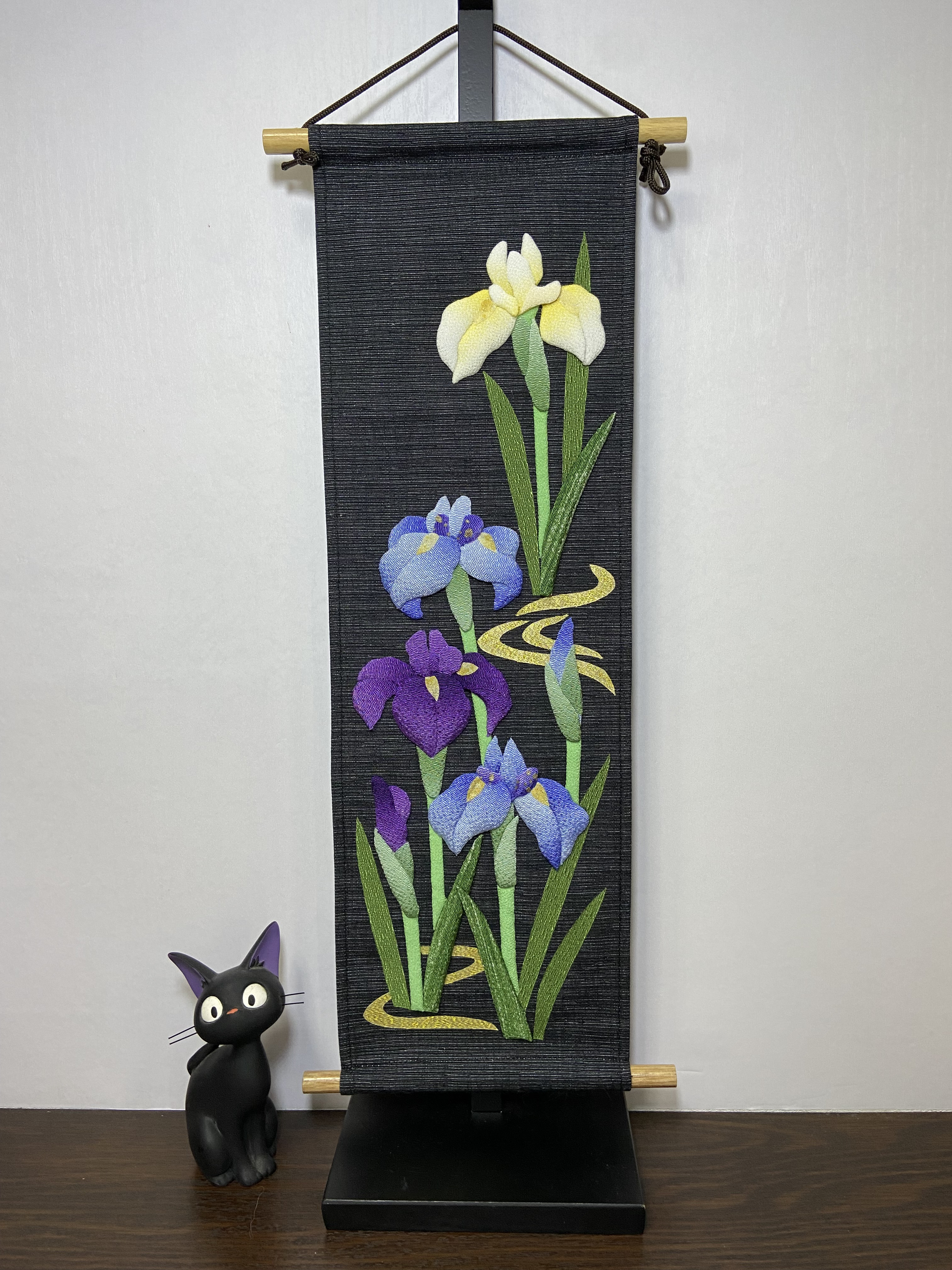 押絵  花菖蒲 ハントメイド インテリア アンティーク 鳥 送料無料 押絵 花菖蒲 その他インテリア雑貨 おたんこなす 通販