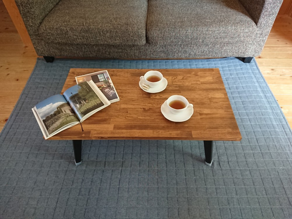 【亜樹　様専用】折りたたみローテーブル/サイドテーブル/ｳｫﾙﾅｯﾄ色　7台セット 2枚目の画像