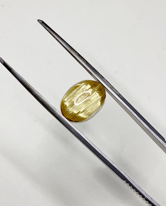 一点もの k18 Cat’s eye Rutilated QTZ リング No.8/ 受注制作 5枚目の画像