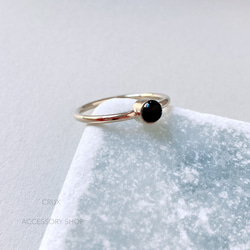 [14kgf] R42 black  spinel bezel ring 7枚目の画像