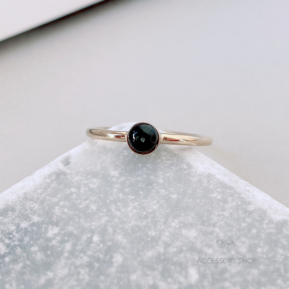 [14kgf] R42 black  spinel bezel ring 2枚目の画像