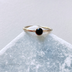 [14kgf] R42 black  spinel bezel ring 6枚目の画像